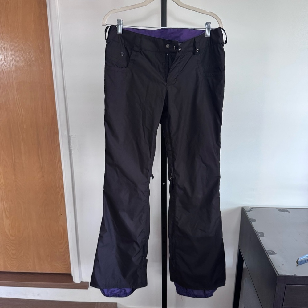 Burton Black Snow Pants with Purple Interior size 3
